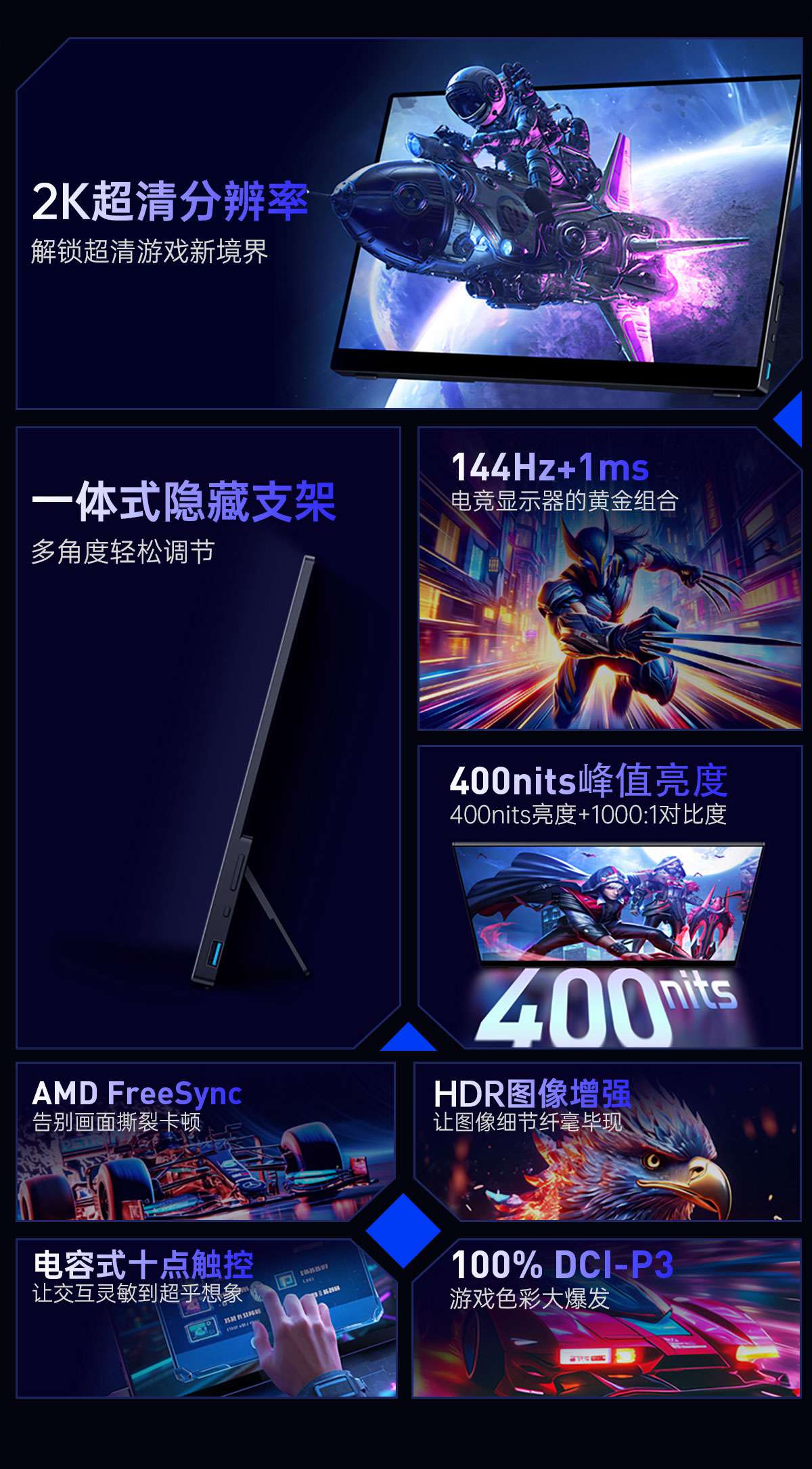 17.3英寸 144Hz 便携显示器(图2)